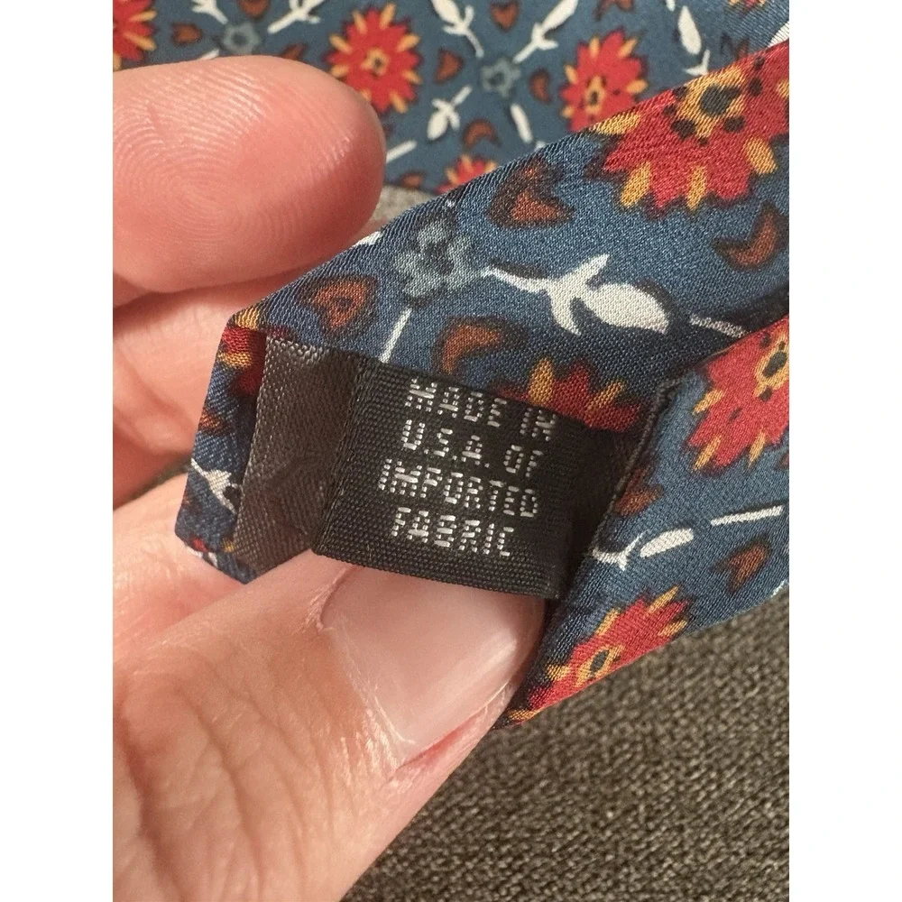 Christian Dior Monsieur‎ Neck Tie X2 Red And Teal Floral Navy Blue And Gold